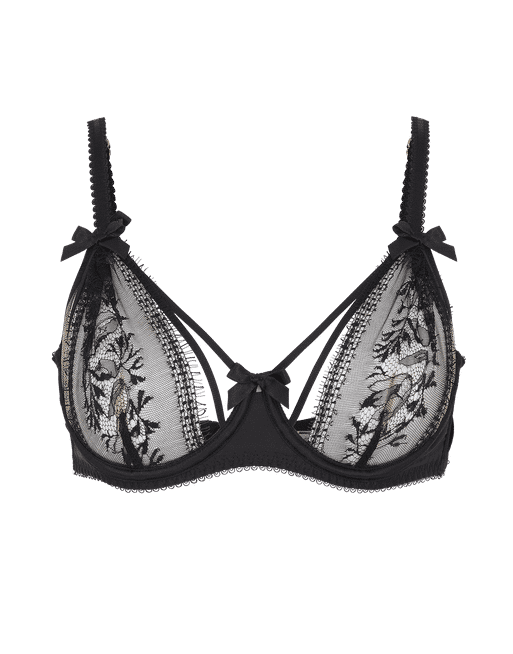 Tanya Plunge Underwired Bra in Black