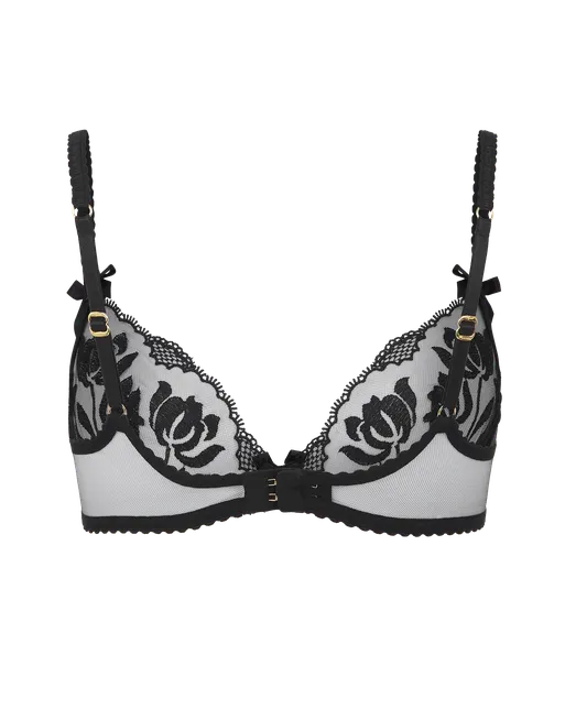 AGENT PROVOCATEUR Nude/Silver Sparkle Plunge Underwired Bra Size UK/USA 36D  BNWT 5054228078452 on eBid Canada