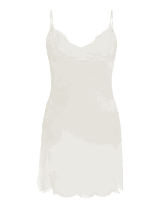 Ivory slip deals dress short