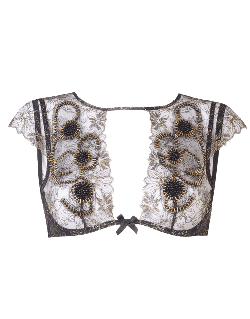 Kimiko High Neck Bra in Black/Gold | By Agent Provocateur Sale