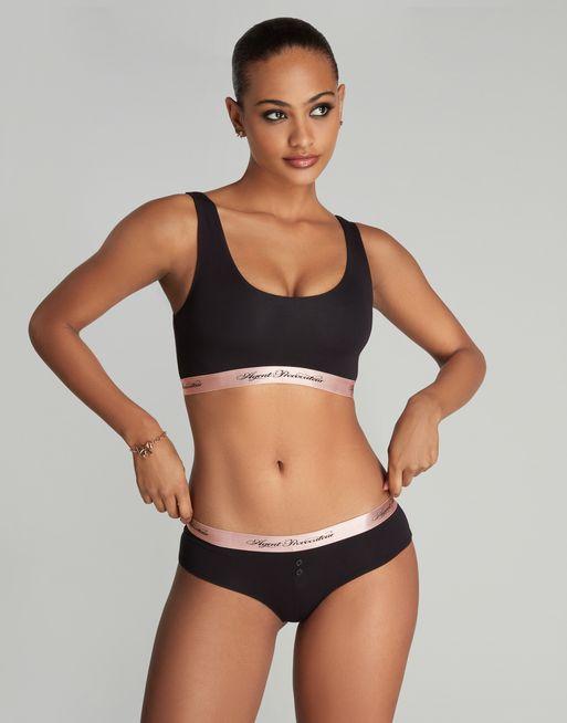【AGENT PROVOCATEUR】clea brief Clea Full Brief in Black/Pink | By Agent Provocateur