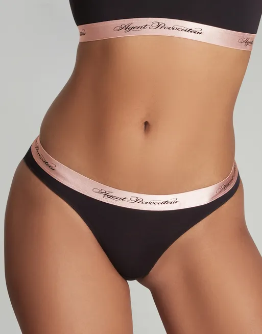 【AGENT PROVOCATEUR】clea brief Clea Full Brief in Black/Pink | By Agent Provocateur
