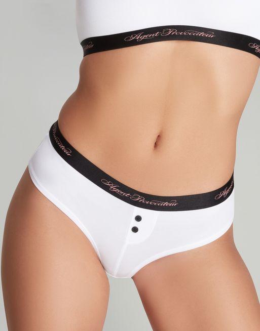 Clea Boxer Brief in White | Agent Provocateur All Lingerie