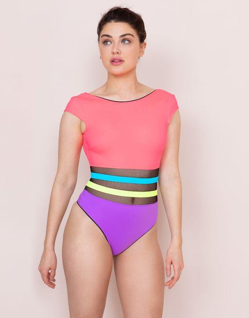 Zenaya Swimsuit in Neon Pink | Agent Provocateur Sale