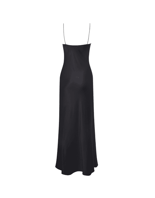 Full length black shop slip dress