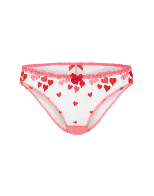 Strawberry underwear cute pink flower printing series milk silk comfortable  no steel ring triangle cup bra