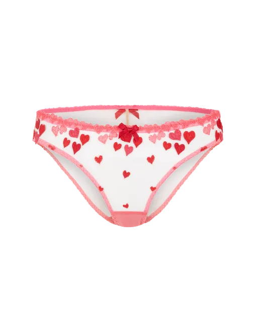 Strawberry underwear cute pink flower printing series milk silk comfortable  no steel ring triangle cup bra