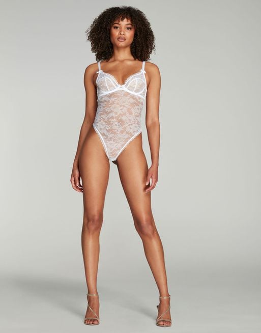Hinda Bodysuit in White  Agent Provocateur Outlet