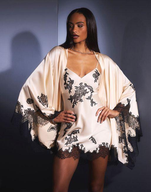 Christi Short Kimono in Ivory | Agent Provocateur
