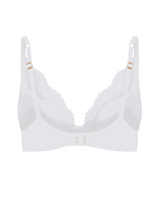 Brigette Padded High Apex Underwired Bra in White