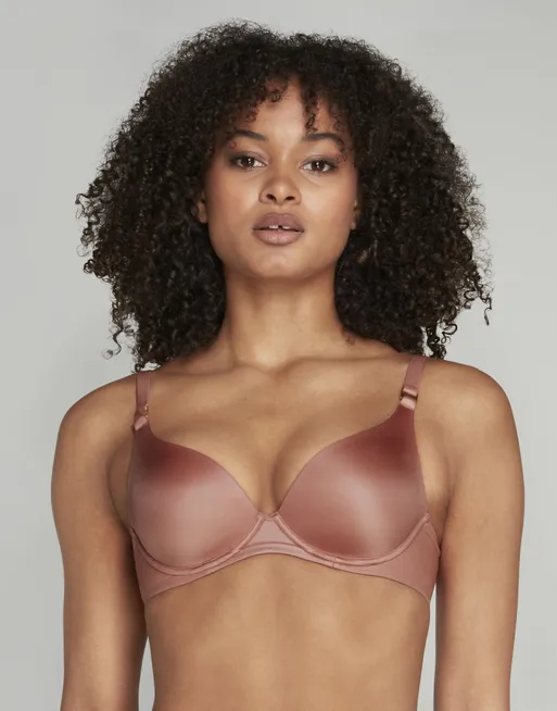 Paige Moulded Plunge Underwired Bra in Pink Agent Provocateur Outlet