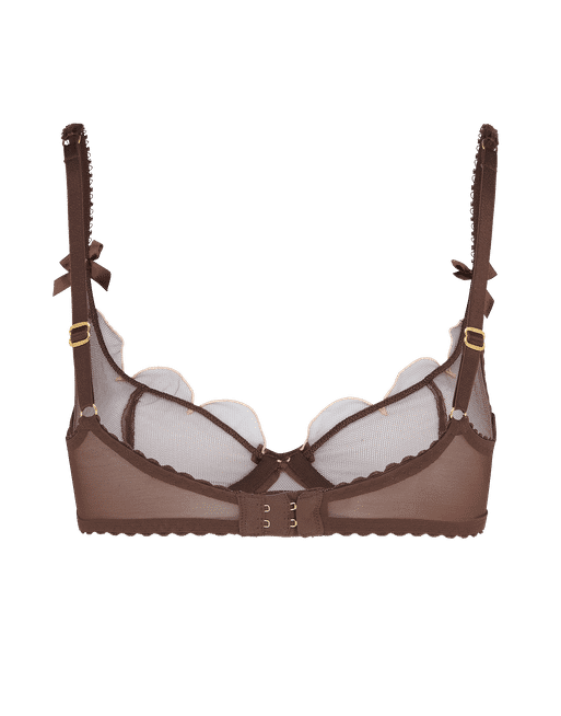 Lorna Demi Cup Plunge Underwired Bra in Chestnut