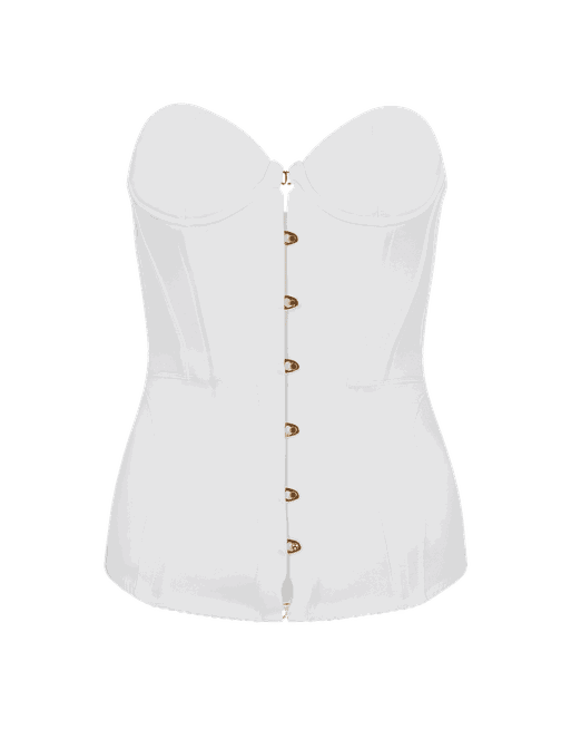 Mercy Satin Corset in White Agent Provocateur All Lingerie