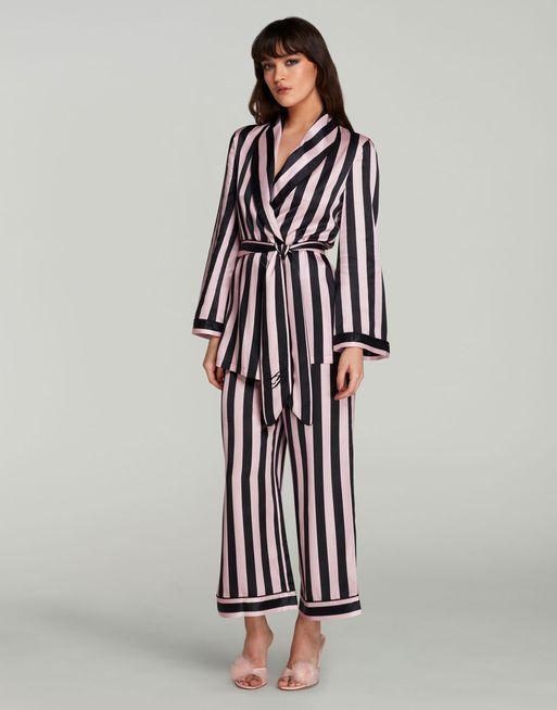 Classic Pyjama Top in Stripe Pink By Agent Provocateur