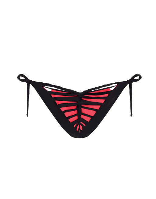 Pink bikini top black bottom store