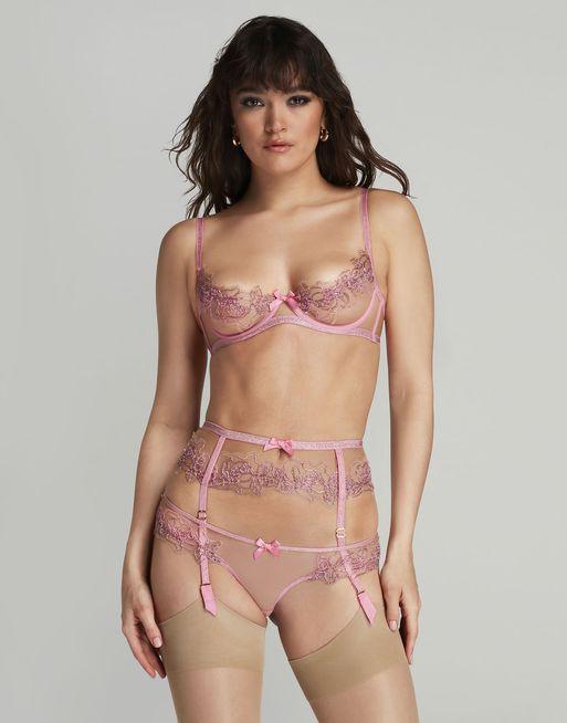 Lindie Suspender in Dusky Pink | By Agent Provocateur Sale