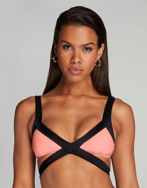 Mazzy Bikini Top in Black Multicolour By Agent Provocateur