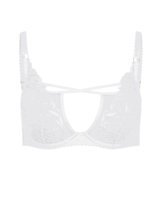 【AGENT PROVOCATEUR】Ozella cutout PVC-trimmed soft-cup bra Pawla Plunge Underwired Bra in Black | By Agent Provocateur