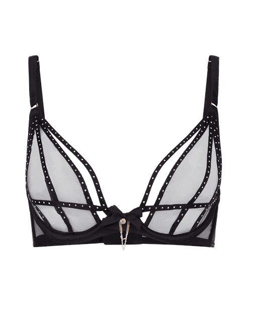 Bra with clearance chain front