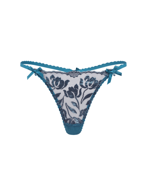 Sparkle Thong in Teal/Navy | By Agent Provocateur