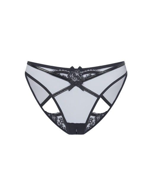 Ensemble Lingerie Agent Provocateur Annoushka - Noir, Taille AP 4 (large), Soutien-gorge & Brettelles & Slip Ouvert, Neuf Avec étiquettes