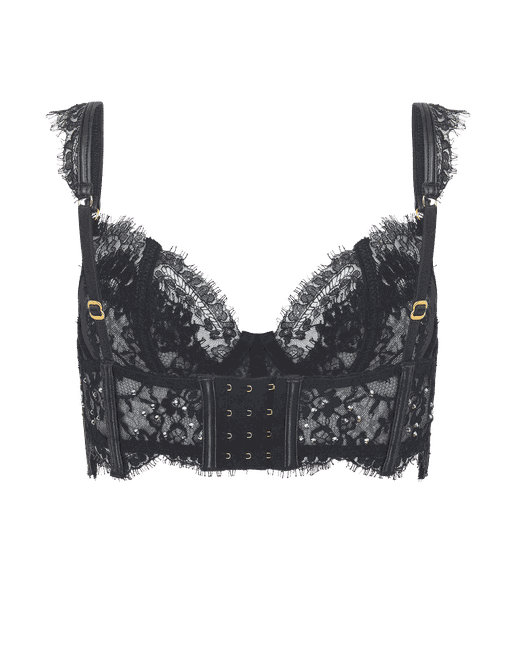 Roxannie Longline Underwired Bra in Black | By Agent Provocateur