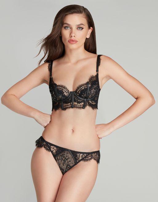 Roxannie Open Back Brief in Black | By Agent Provocateur