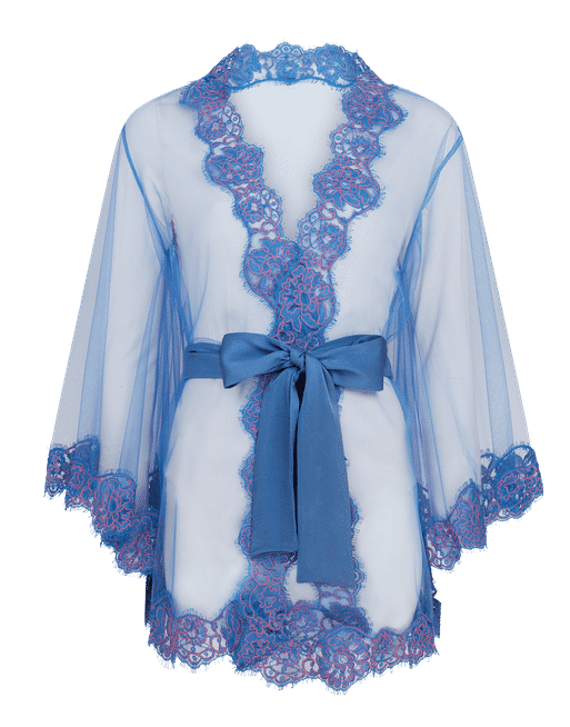 Eviee Short Kimono in Blue | By Agent Provocateur