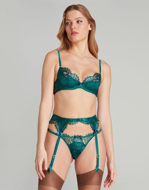 Solanna Suspender in Green | By Agent Provocateur