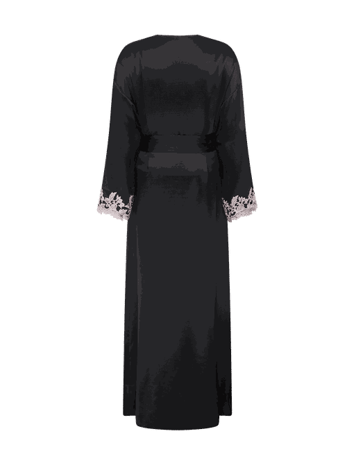 Robe De Pyjama Agent Provocateur Amelea – Rose Et Noir – Taille L – Neuve Avec étiquette