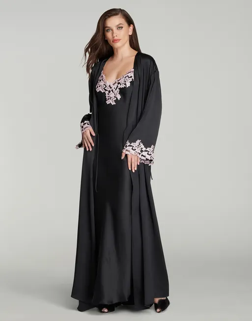 Darina Long Slip in Black/Pink | By Agent Provocateur All Nightwear