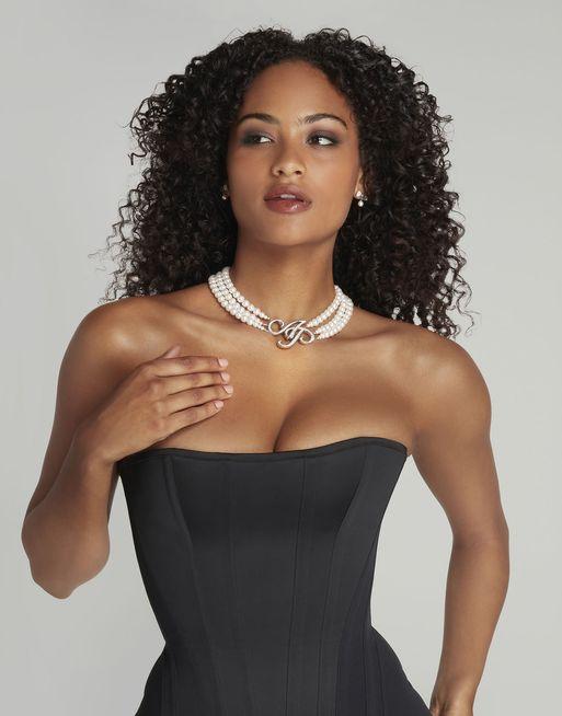 Britt Necklace in Silver/Pearl | By Agent Provocateur