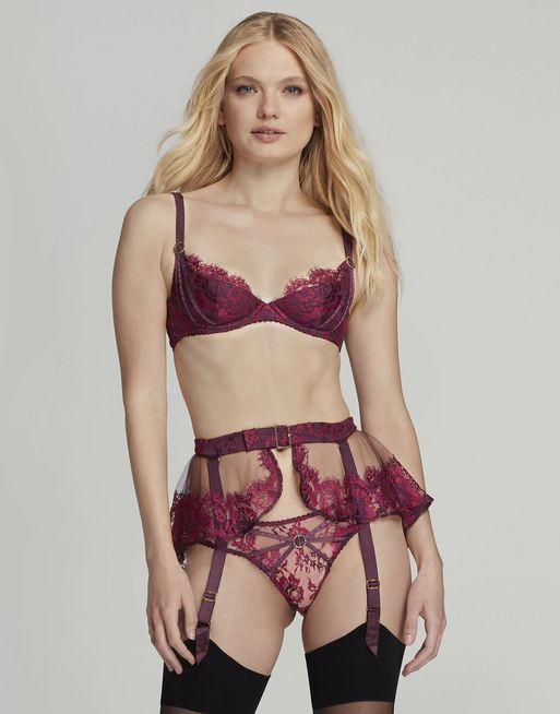 Agent Provocateur Talia Suspender Red
