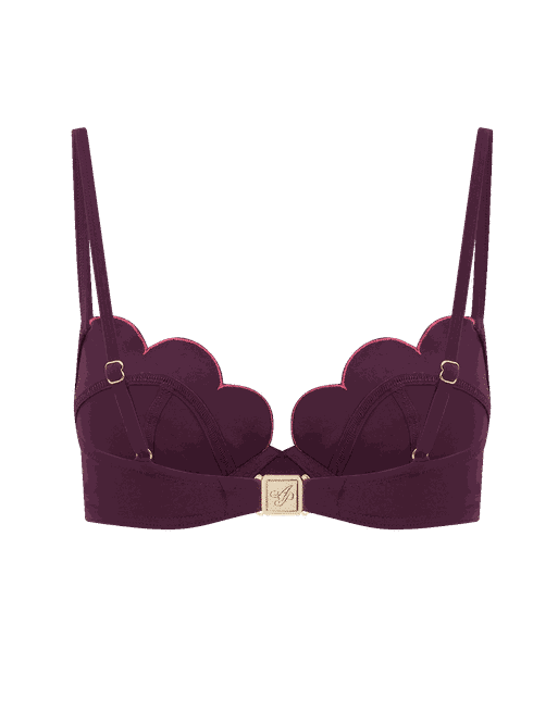 Push-up bra with Lace Back - Plum - Ladies