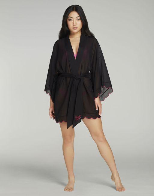Lorna Kimono in Black By Agent Provocateur
