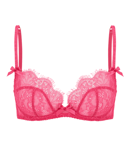 【AGENT PROVOCATEUR】lorna bra Lorna Lace Plunge Underwired Bra in Fuchsia | By Agent