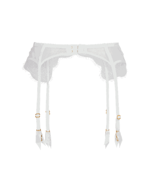 White lace suspender belt