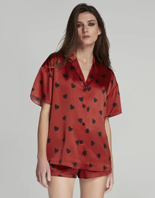Hart Pyjama Top in Red | By Agent Provocateur