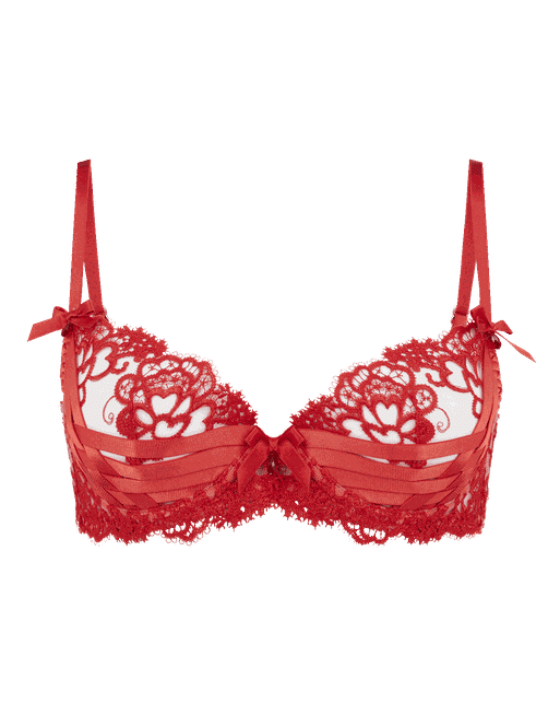Dioni Plunge Underwired Bra in Red | By Agent Provocateur All Lingerie