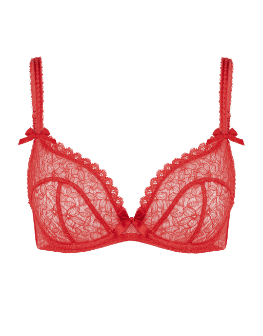 Aliza Plunge Underwired Bra in Red