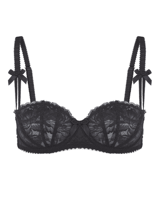 Caitriona Balconette Underwired Bra in Black/Iridescent