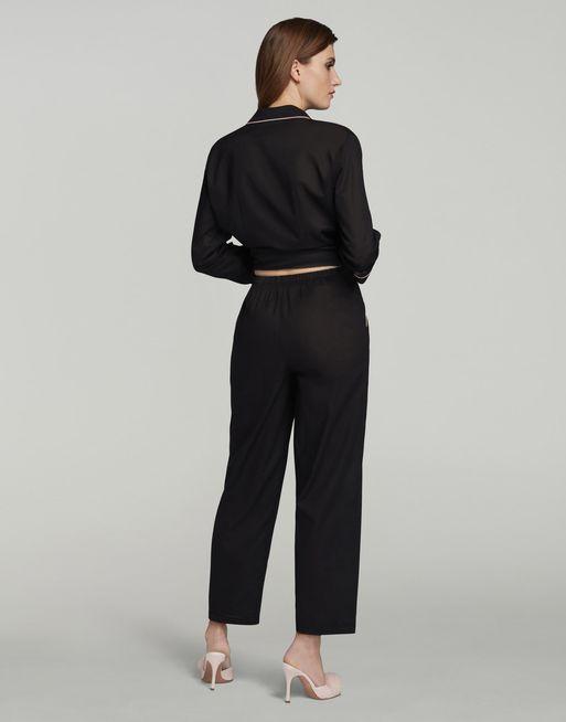 Filipa Long PJ Set in Black | By Agent Provocateur