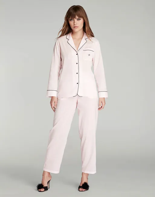 Filipa Long PJ Set in Pink By Agent Provocateur