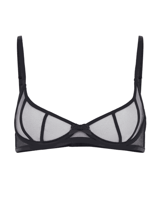 Ellise Demi Cup Underwired Bra in Black