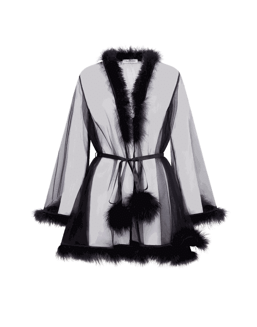 Cozy Fur Robe Without Hood - Ivory/Caramel | Fur robe, Robe, Faux fur