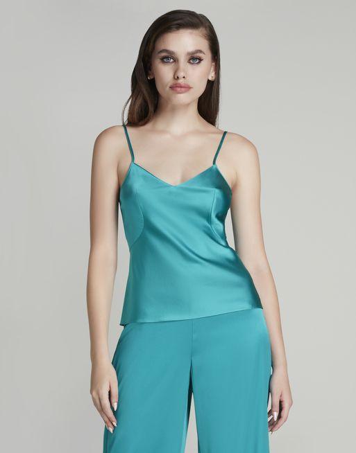 Turquoise sales silk camisole