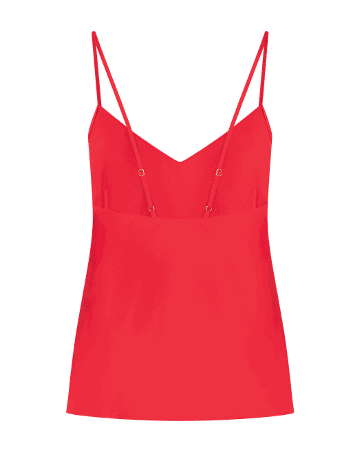 Stretch Silk Satin Strappy Top