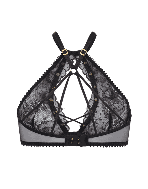 Vallentina High Neck Underwired Bra in Black | By Agent Provocateur