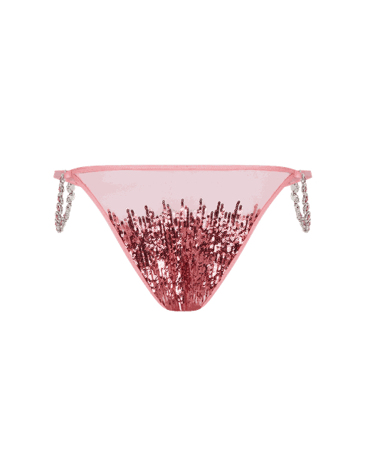 Calista Brazilian Brief in Pink/Silver | By Agent Provocateur