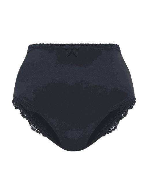 YOURS Curve Black Satin Control High Waisted Full Brief